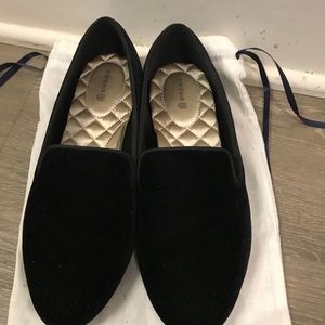 Birdies Loafer Black Velvet (Vegan) size 8